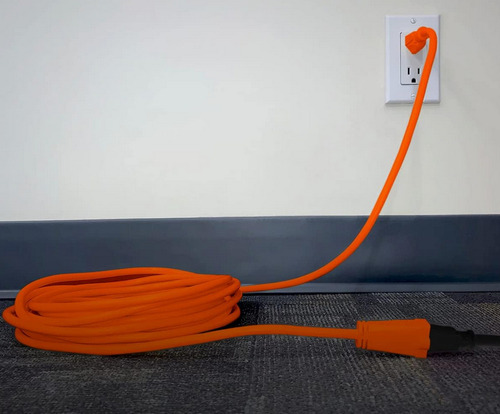 Extension Eléctrica De Uso Rudo Extencion Multicontactos Electricos 20 Metros 3 Contactos Aterrizados Color Naranja Calibre 16 Sjt 2x16 Awg 1.31 Mm2 60hz 60 Grados C, 13a