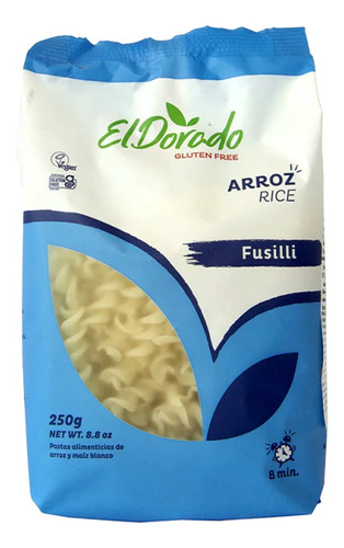 Fideos Espirales Arroz Sin Gluten El Dorado