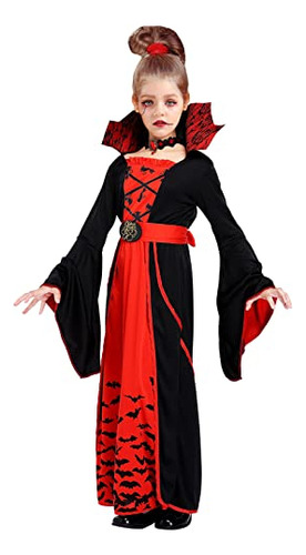 Traje De Vampiro De Halloween Para Las Niñas, Kids 65yzy