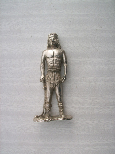 Antigua Figura De Aborigen De Plomo De 12, Indio, Pampa