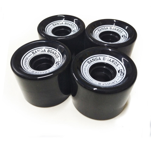 40% Off! Set De 4 Ruedas Longboard Banga Boards - Pu 65mm X 51mm - Dureza 78a - Skate Carver Cruiser Surfskate