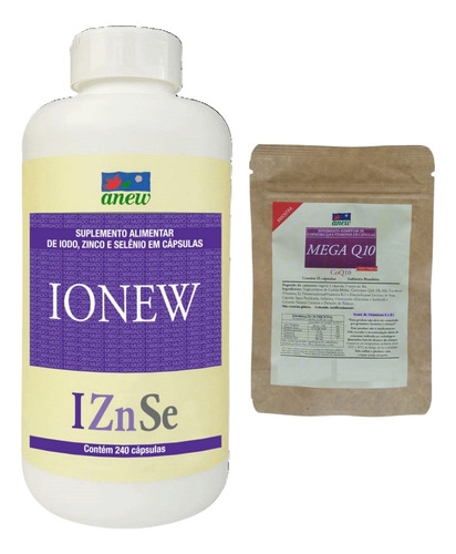 Ionew Anew 240 Cáps + Brinde 01 Mega Q10 Anew 15 Cáps