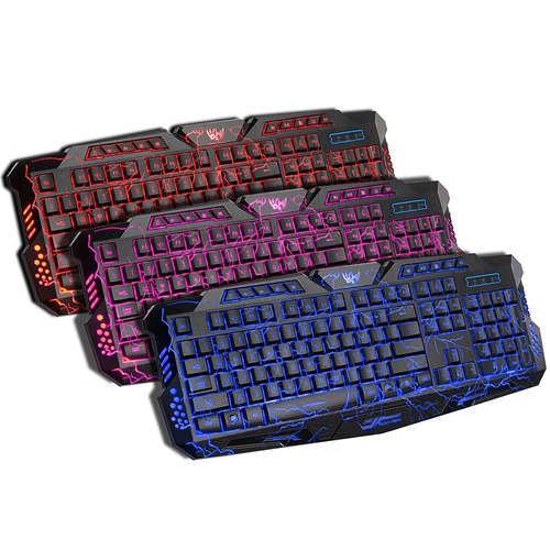 Cor Teclado Mouse Combo Colorido Ajustvel Ledj10