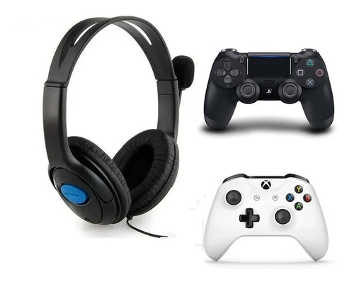 Diadema Para Ps4 - One - Con Mic Y Control De Volumen Cable