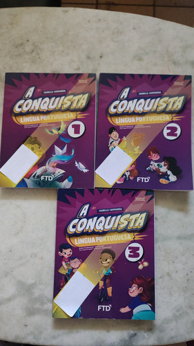 Livros A Conquista Lingua Portuguesa Vol 1 2 3 Professor