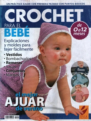 Revista Crochet Para El Bebe 0a1año Ganchillo Ajuar Evia