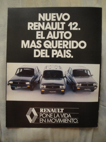 Folleto Original Renault 12 Gtl Publicidad