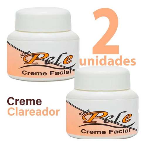 2 Nova Pele Creme Clareador Facial - Manchas De Melasma Momento de aplicação Noite Tipo de pele Todas