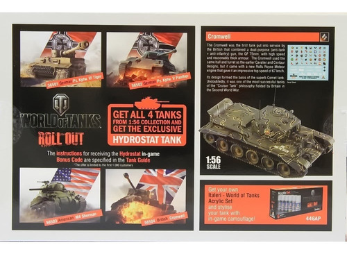 Tanque World Of Tanks Cromwell Escal 1/56 Armable Pegamento