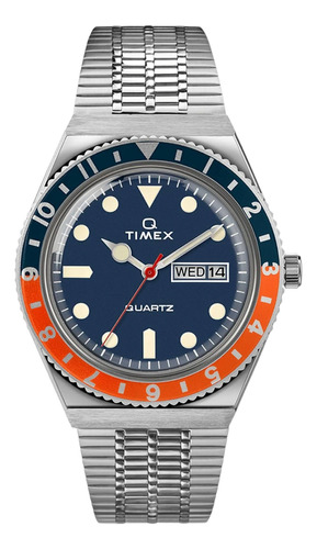 Timex Reloj Tw2u61100 Plateado Azul Rojo Hombre Cuarzo 