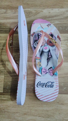 Kit C/10 Rasteirinha Chinelo Feminino Coca Cola Atacado