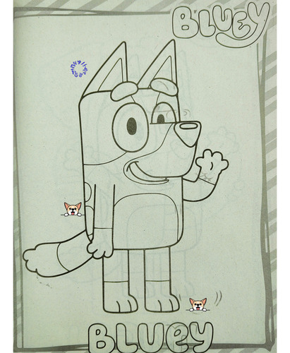 10 Libros Colorear Bluey + 10 Cajitas De Colores (12)