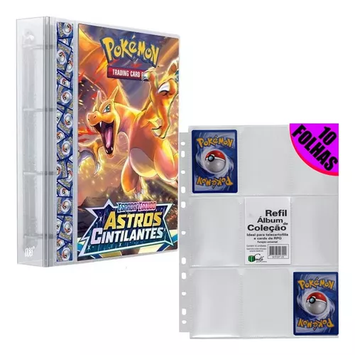 Pasta Fichário Pokémon Charizard Shiny & Ash - Solo Sagrado Cards