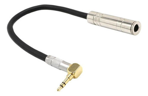 3.5 Mm 90 Grados 1/4 Enchufe A 6.35 1/8 Cable Adaptador .