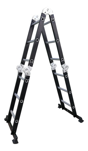 MSW Escalera De Mano De Aluminio MSW-AT4 4 Peldaños, Capacidad Hasta 150 kg, Altura máxima Hasta 142,5 cm