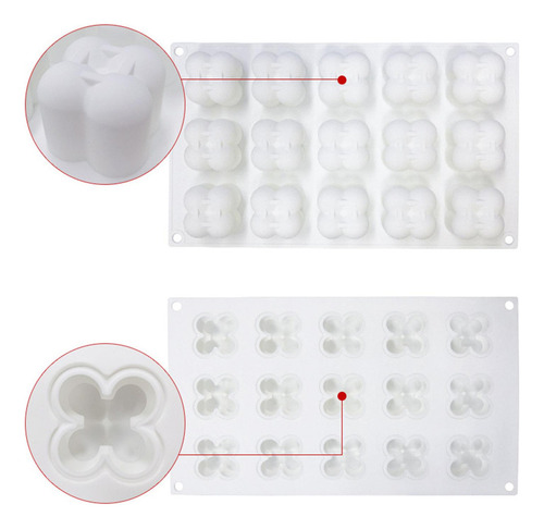 D 15 En 1 Molde De Vela Forma De Cubo De Burbuja Para