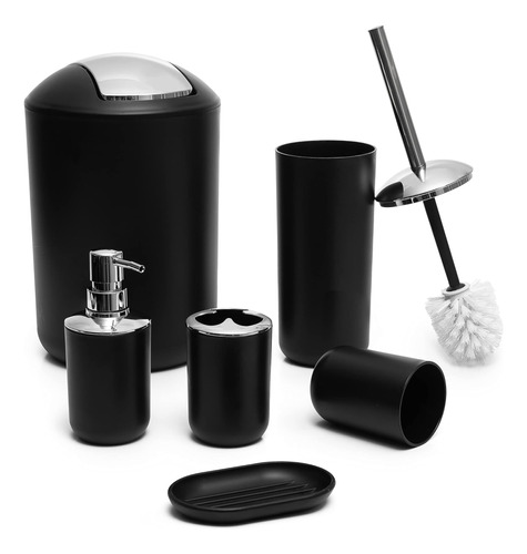 Set Accesorios De Baño Moss&stone Black