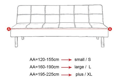 FAYA Funda Elástica Para Futón Sin Brazos Funda Plegable Para Sofá , Para Fundas De Sofá Cama 195-225cm , Amarillo