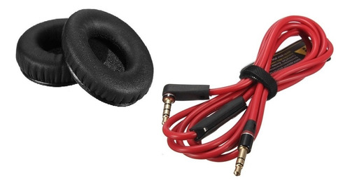 Teléfono Beats Solo HD compatible con espuma y cable con micrófono, color negro