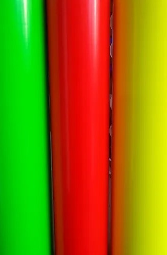 Vinilo Autoad. Fluo Duracal Ancho 61cm Rojo/verde/amarillo