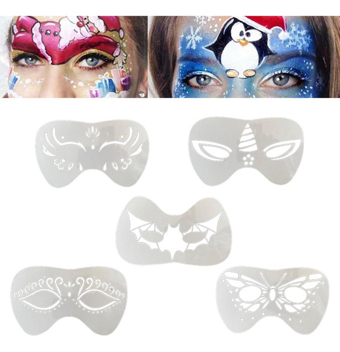 4 Plantillas De Pintura Facial Irregular Mariposa Mariposa