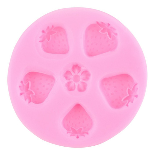4pcs Molde De Silicona Fruta Fresa Fondant Chocolate Resina