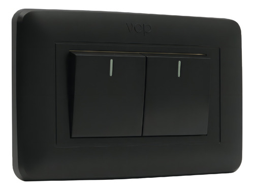 Interruptor duplo comutável Vcp Amanecer Matte Black