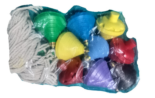 Gcg Lote 10 Trompos Zumbador Plástico Retro Punta De Acero
