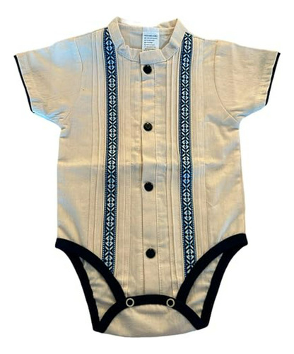 Mameluco Guayabera De Algodón Para Bebés, 100% Cotton