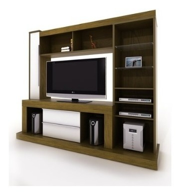 Modulo Mesa Lcd Plasma Dvd Audio Repisa Estante Vidrio.