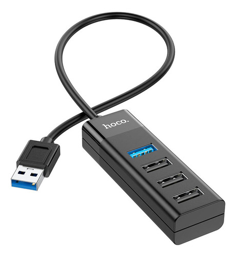 Hub For Pc Usb Macho A Usb Hembra 5 Puertos Hoco Hb25 Negro