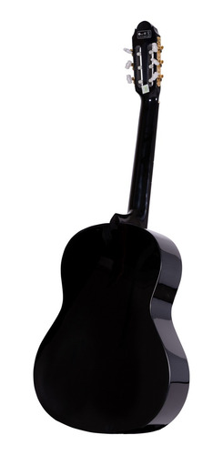Imagen 3 de 12 de Guitarra Criolla Niño Parquer Negra Estudio Funda Cuota