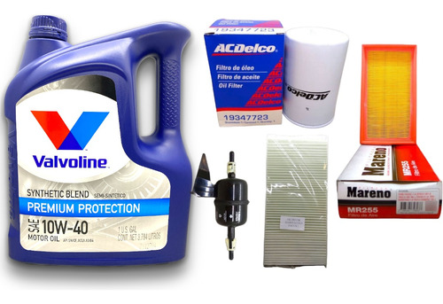 Kit Valvoline 10w40 Y Filtros Ford Focus  1.6 1.8 2.0 Zetec 