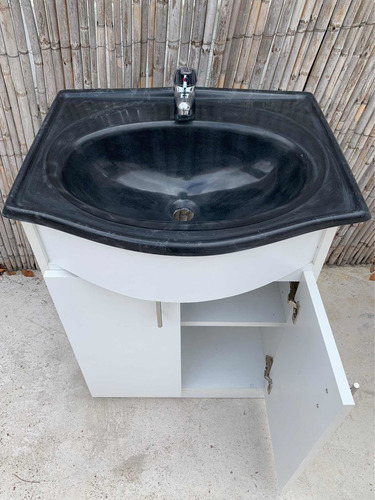 Imagen 7 de 10 de Mueble Armado Con Bacha Pileta Grande 60 Cm Modelo Curvo