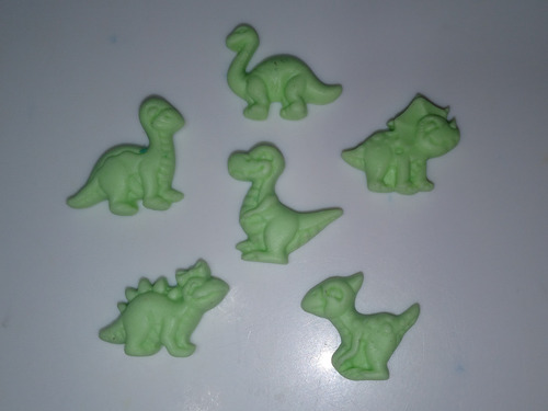 Mini Apliques Dinosaurio En Porcelana Fria X50 Unidades
