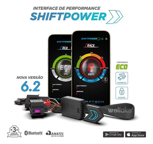 Módulo Acelerador L200 Triton 2021 Shiftpower App Bluetooth