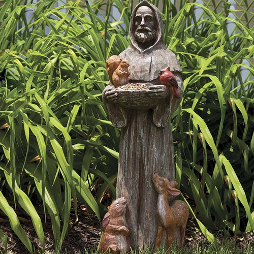 [predeterminado] Estatua De Jardín De San Francisco Y Sus Am