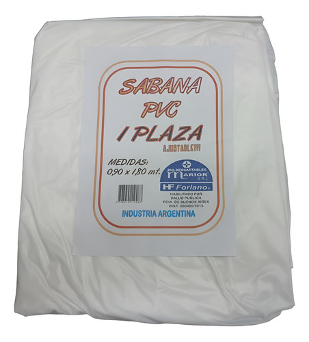 Sabana Protector Cubre Colchon Pvc Impermeable 1 Plaza Hf Blanco Pvc Liso 1 Plaza