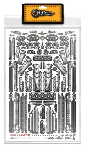 Hoja De Calcomanías Firebrand Rc: Tuberías Y Silenciadores