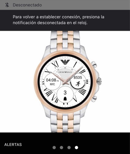 Reloj Inteligente Emporio Armani Negro Plateado Dorado