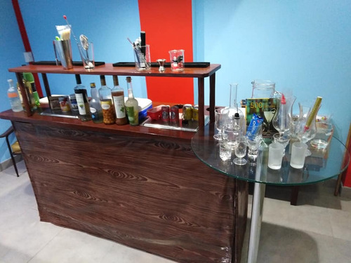 Bar - Barra Portátil Para Bartender.  De Madera