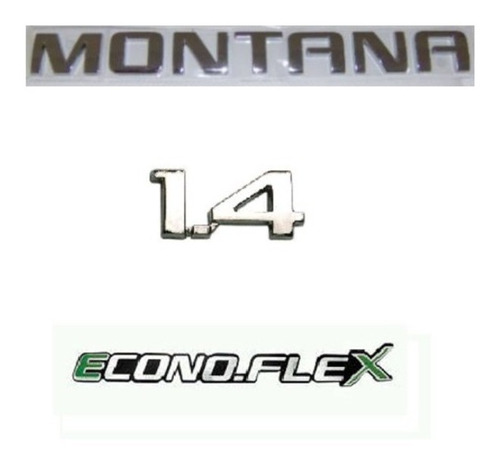 Kit Emblemas Montana 1.4 Econoflex +brinde
