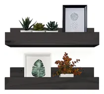 Comprar Combo 2 Repisas Estantes Biblioteca Especiero Pino 40cm Sajo Color Negro