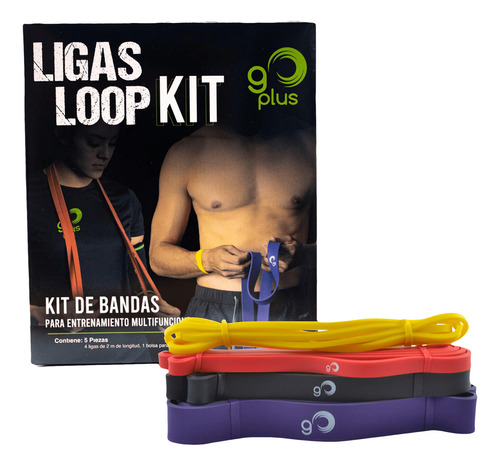 Set De Ligas De Resistencia Go Plus Fitness Loop Unisex Mult Color Multicolor