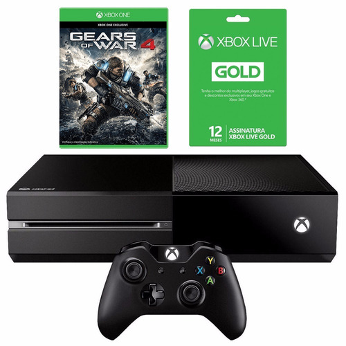 Xbox One 500gb + Live 12 Meses + Controle Wireless