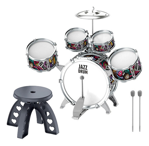 Juego De Batería De Jazz Para Niños, Kits De 5 En 1