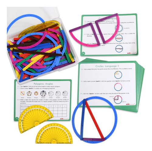 Set Deluxe De Palos De Construcción Para Geometría 100 Pzs
