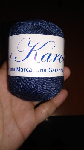 Hilo Crochet Acrilico Karol , 50 Gr. Azul Marino, 3 Ovillos