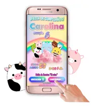 Comprar Invitación Interactiva Squishmallows Botón Mapa Y Confirmar