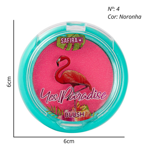 Blush Compacto Em Pó 5g Coleção Yes!paradise Nº 4 Safira Tom da maquiagem Noronha Nº 4